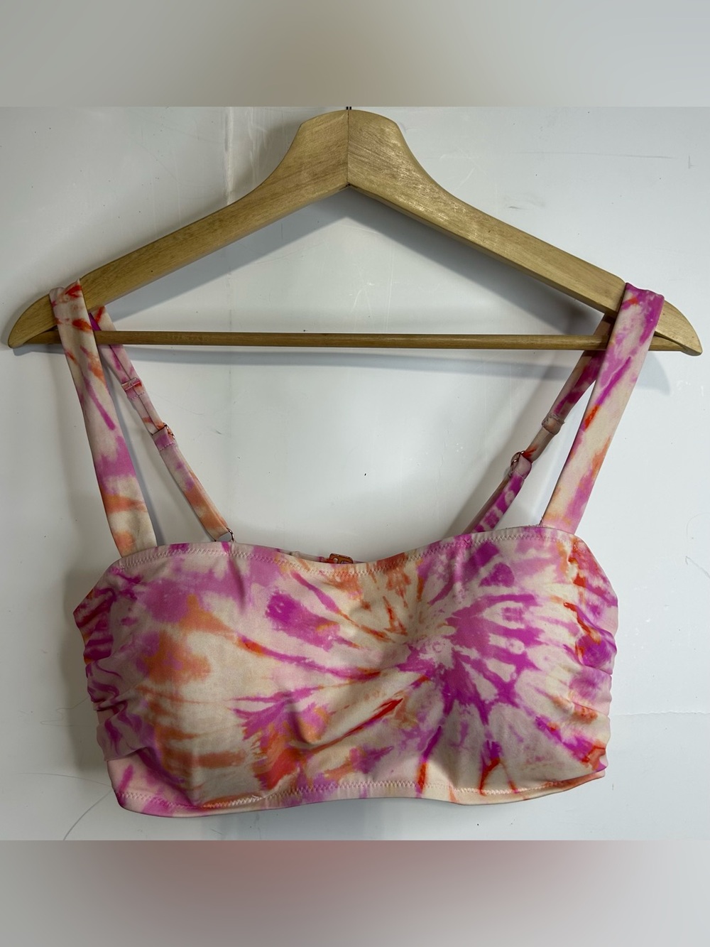 Shade & Shore Pink Tie Dye Swimsuit Bikini Top 36D